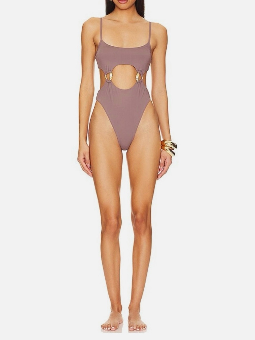 Riot Swim Bora One Piece Taupe Revolve